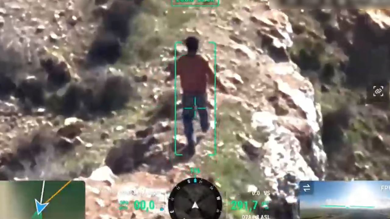 Aranan şahıs drone ile yakalandı