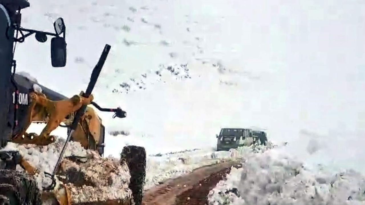 Siirt'te yoğun kar yağışı sonucu mahsur kalan araçlar kurtarıldı