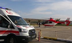 Şırnak'taki hasta ambulans helikopterle Şanlıurfa'ya nakledildi