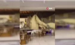 Tokat’ta deprem düğün salonunun çatısını yıktı