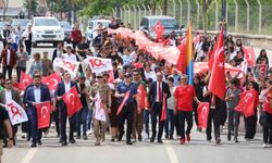 Hazro'da Coşkulu 19 Mayıs Yürüyüşü