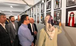 Çermik'te Filistin Temalı Sanat Sergisi Açıldı