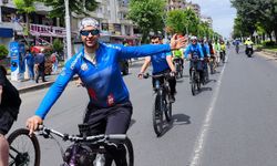 Diyarbakır'da Sağlıklı Yaşama Dikkat Çekmek için Pedal Çevrildi
