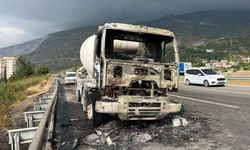 Seyir Halindeki Beton Mikseri Alevlere Teslim Oldu