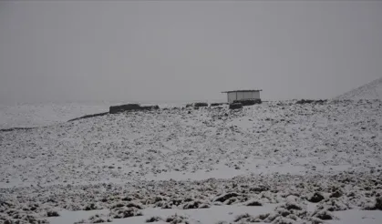 Sonbahar'da Karacadağ'a Kar yağdı