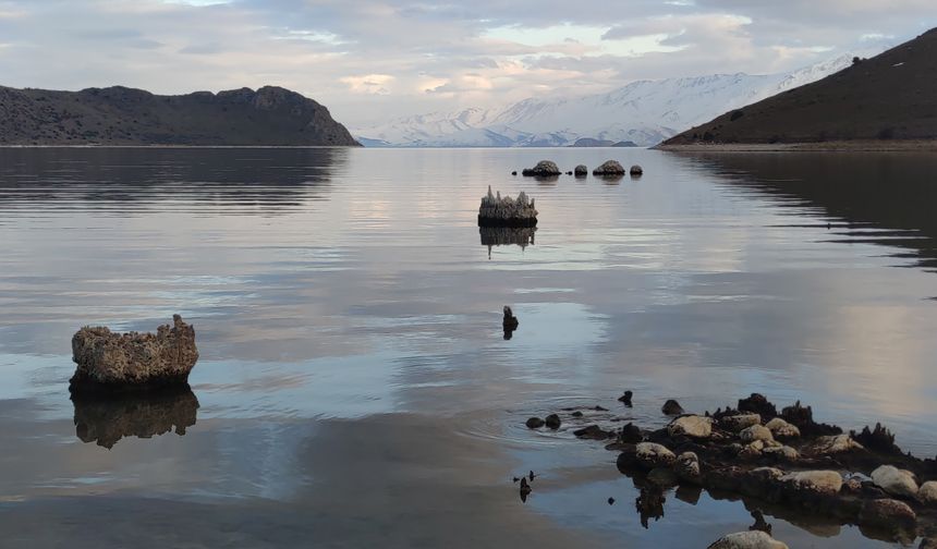 "Van Gölü'nde Su Seviyesi Düşüyor: Mikrobiyalitler Balıkçıları Tehdit Ediyor"