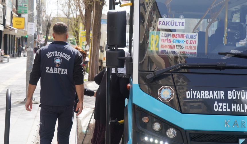 Diyarbakır'da özel halk otobüslerine abonman denetimi